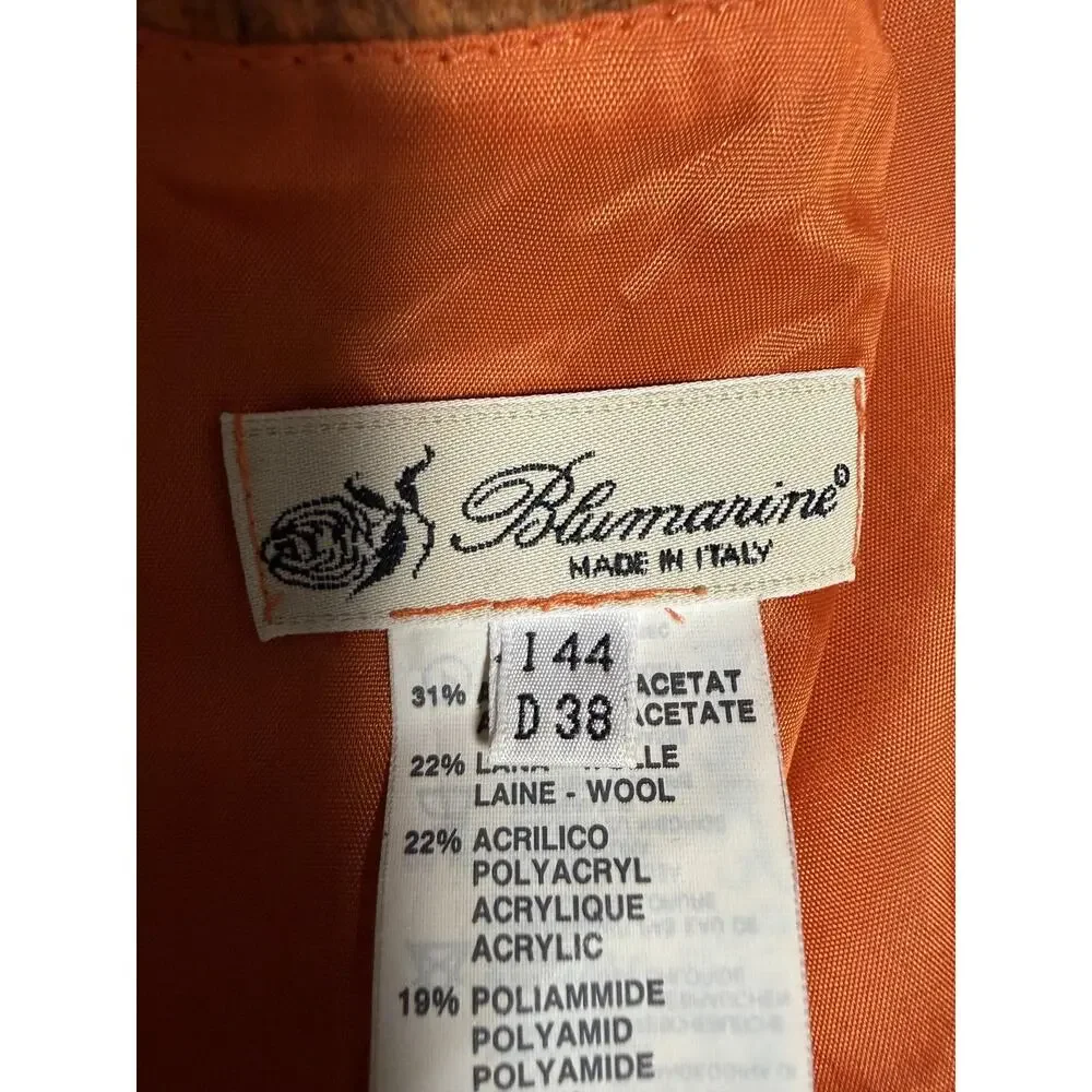 Blumarine Dress Womens IT 44 US 8 Brown Wool Blend Boucle Shift Made in Italy - Picture 11 of 14